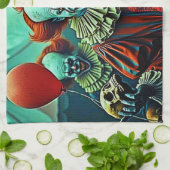 Creepy Clown Horror Scene Design Geschirrtuch (Gefaltet)