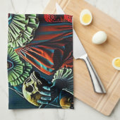 Creepy Clown Horror Scene Design Geschirrtuch (Viertel Falte)