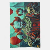 Creepy Clown Horror Scene Design Geschirrtuch (Vertikal)