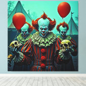 Creepy Clown Horror Scene Design Leinwanddruck (Insitu (Holzboden))
