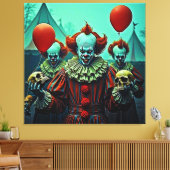 Creepy Clown Horror Scene Design Leinwanddruck (Insitu (Wohnzimmer))