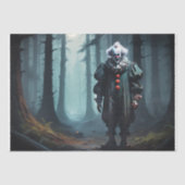 Creepy Clown im Schatten - Decoupage Seidenpapier (Vorderseite)