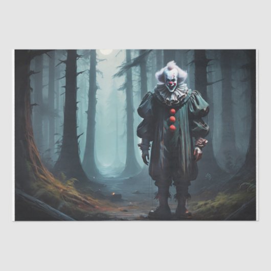 Creepy Clown im Schatten - Decoupage Seidenpapier (Vorderseite)