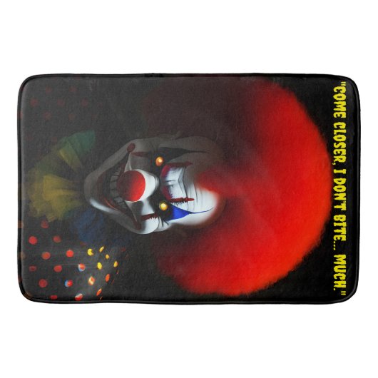Creepy Clown Phobia Beängstigend Gag Custom Badematte (Vorderseite)