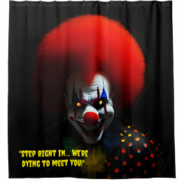 Creepy Clown Phobia Beängstigend Gag Custom Duschvorhang