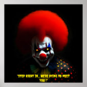 Creepy Clown Phobia Beängstigend Gag Custom Poster (Vorne)