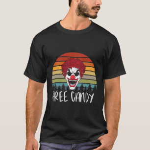Creepy Clown Vintag Retro Beängstigend Evil Horror T-Shirt