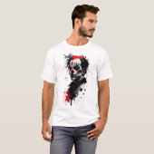 Creepy Clownfarben Spritzer T - Shirt (Vorne ganz)