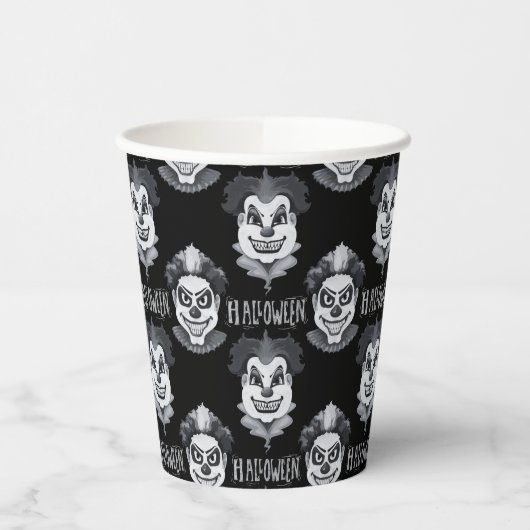 Creepy Clowns Spooky Halloween-Party Pappbecher (Links)