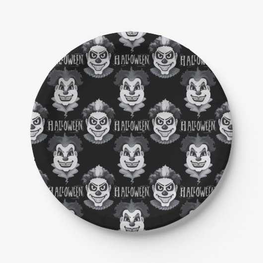 Creepy Clowns Spooky Halloween-Party Pappteller (Vorderseite)