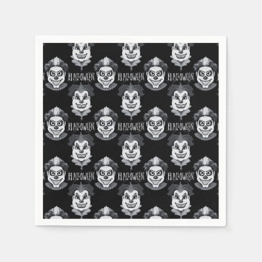 Creepy Clowns Spooky Halloween-Party Serviette (Vorderseite)