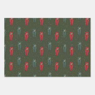 Creepy Coffin Weihnachtswrapping Paper Geschenkpapier Set