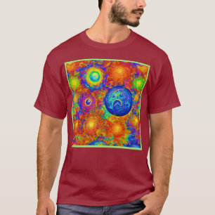 Creepy Colorful Sad Planets T-Shirt