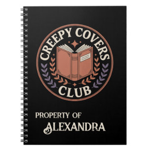 Creepy Covers Club Personalisiert Journal mit Name Notizblock