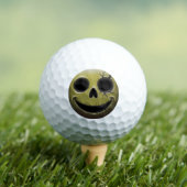 Creepy Cracked Smiley Skull Golfball (Insitu T-Shirt)