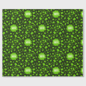 Creepy Crawlies Happy Halloween Add The Year Green Geschenkpapier (Flach)