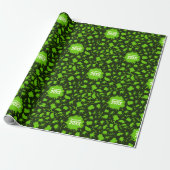 Creepy Crawlies Happy Halloween Add The Year Green Geschenkpapier (Ungerollt)