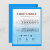Creepy Crawlies Word Search Postkarte (Vorne/Hinten)