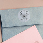 Creepy Crawling Black Widow Spiders Web White Runder Aufkleber