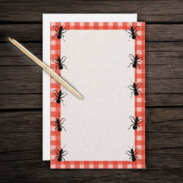 Creepy Crawly Ants Kariert Briefpapier
