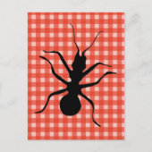 Creepy Crawly Ants Kariert Postkarte (Vorderseite)