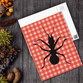 Creepy Crawly Ants Kariert Postkarte