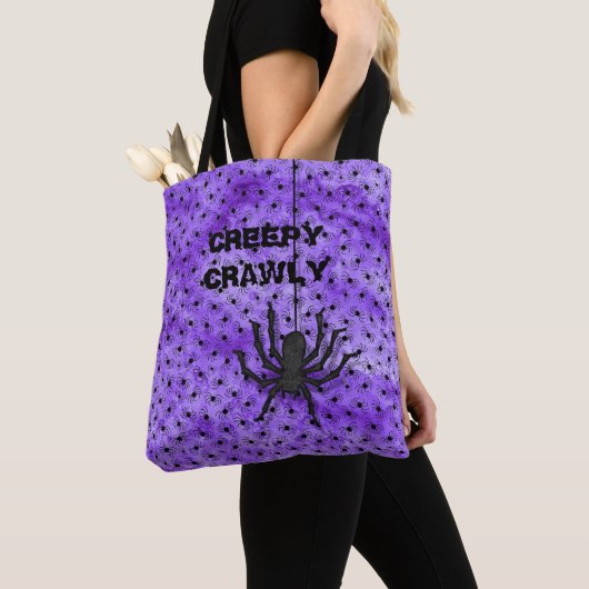 Creepy Crawly Huge Halloween & Spider Lila Tasche (Von Nahem)