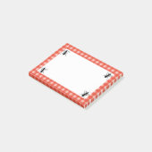 Creepy Crawly Marching Black Ant Kariert Tableclou Post-it Klebezettel (angewinkelt)