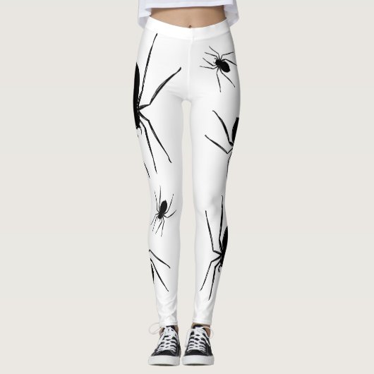 Creepy Crawly Spiders Halloween Leggings (Vorderseite)