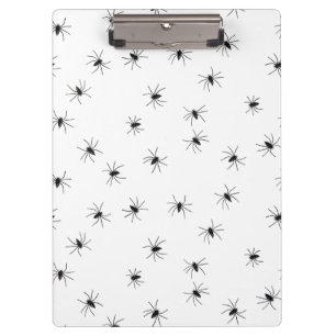 Creepy Crawly Spiders Klemmbrett