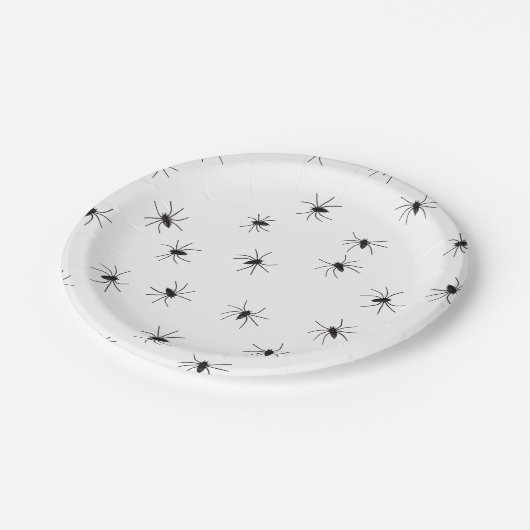 Creepy Crawly Spiders Pappteller (Schrägansicht)