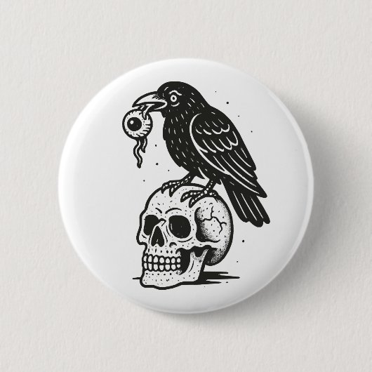 Creepy Crow Button (Vorderseite)