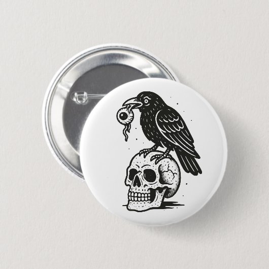 Creepy Crow Button (Vorne & Hinten)