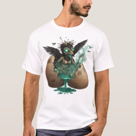 Creepy Crow Hatchling Art  T-Shirt