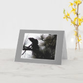Creepy Crow Karte (Gelbe Blume)