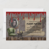 Creepy Custom Foto Murder Mystery Halloween-Party Einladung (Vorderseite)