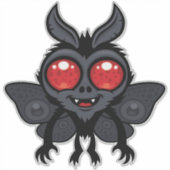 Creepy Cute Cryptid Mothman Monster Aufkleber (Vorderseite)