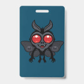 Creepy Cute Cryptid Mothman Monster Ausweis (Rückseite)