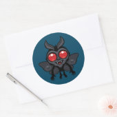 Creepy Cute Cryptid Mothman Monster Runder Aufkleber (Umschlag)