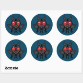 Creepy Cute Cryptid Mothman Monster Runder Aufkleber (Blatt)