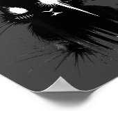 Creepy Cute Goth Bunny Horror Rabbit Sketch Alt Ng Poster (Ecke)