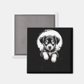 Creepy Cute Goth Dog Horror Puppy Sketch Alt Nge E Magnet (Vorderseite/Rückseite)