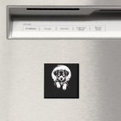 Creepy Cute Goth Dog Horror Puppy Sketch Alt Nge E Magnet (In Situ (Geschirrspüler))