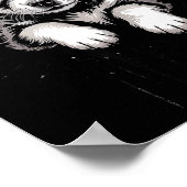 Creepy Cute Goth Dog Horror Puppy Sketch Alt Nge E Poster (Ecke)