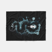 Creepy Cute Goth Snake Horror Snake Sketch Alt Nge Fleecedecke (Vorderseite (Horizontal))