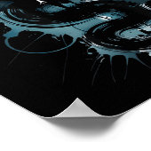 Creepy Cute Goth Snake Horror Snake Sketch Alt Nge Poster (Ecke)