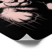 Creepy Cute Goth Teddy Lion Horror Sketch Nge Bear Poster (Ecke)