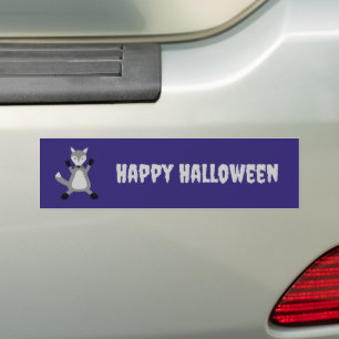 Creepy Cute Halloween Wolf Autoaufkleber