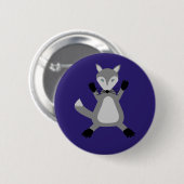 Creepy Cute Halloween Wolf Button (Vorne & Hinten)