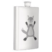 Creepy Cute Halloween Wolf Flachmann (Rechts)